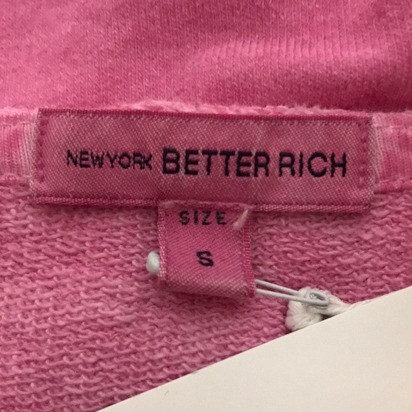 Better Rich New York Julia Crew Heart Oversized Sweatshirt Size Small - Picture 5 of 8